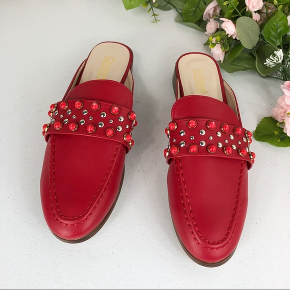 Catherine Malandrino slip on red sandals size 8.5 - Picture 2 of 8